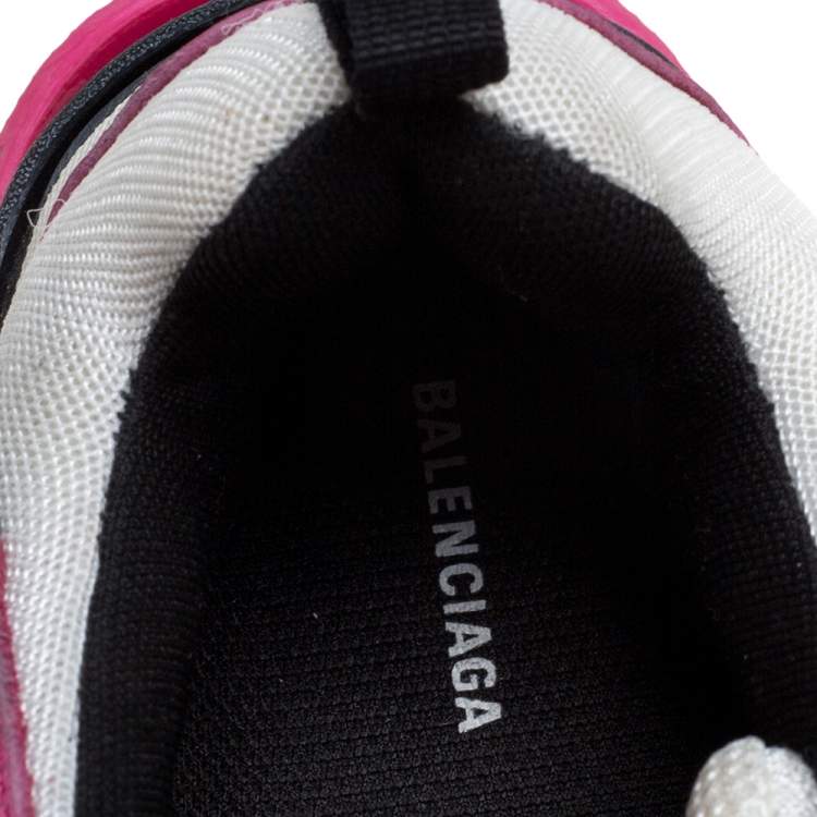 مملوكة مسبقًا Balenciaga Tri Color Mesh And Leather Triple S Trainer Sneakers Size 38
