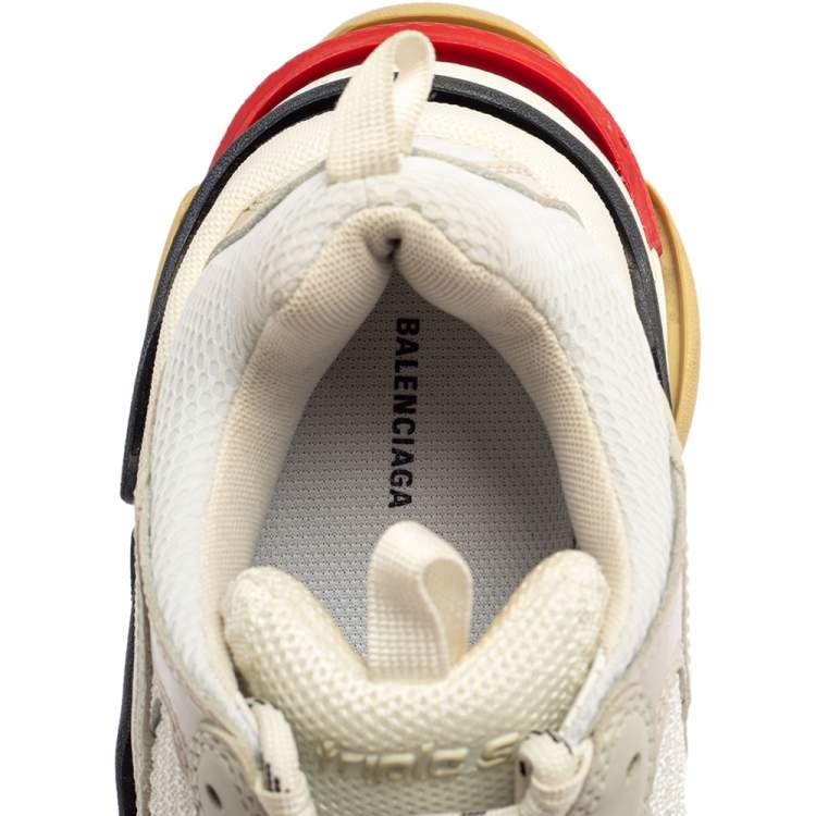 Pre Owned Balenciaga Multicolor Leather And Mesh Triple S Sneakers Size 39