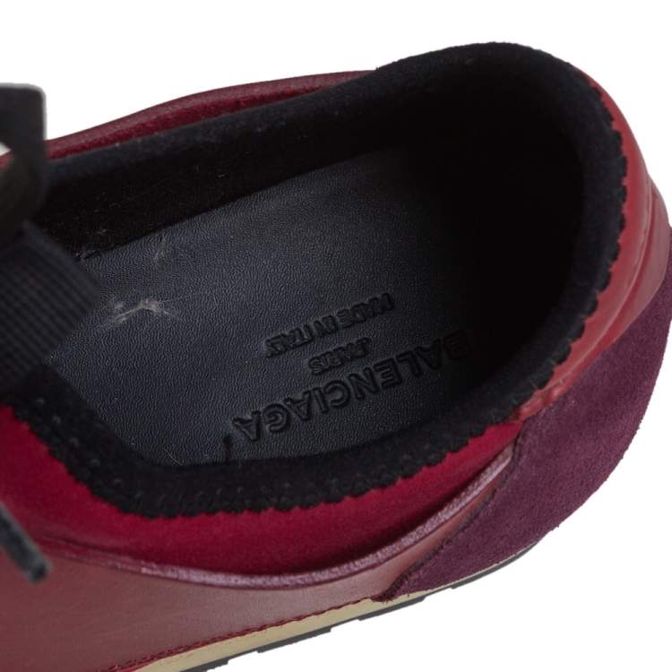 Pre Owned Balenciaga Multicolor Leather And Mesh Race Runner Sneakers Size 37