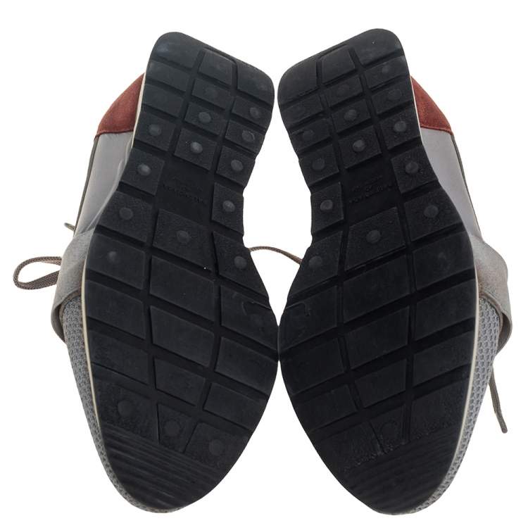 Pre Owned Balenciaga Multicolor Mesh And Leather Race Runner Sneakers Size 40