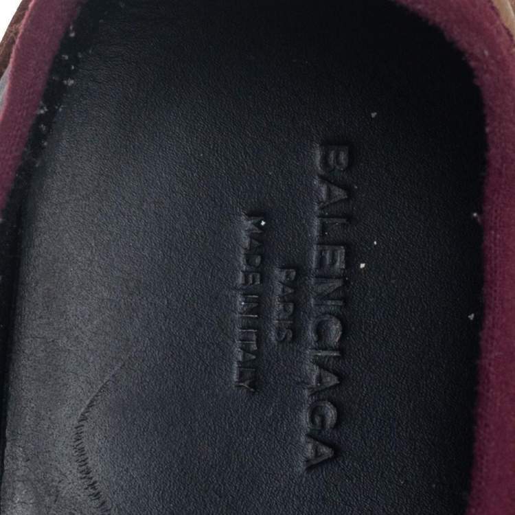 Pre Owned Balenciaga Multicolor Mesh And Leather Race Runner Sneakers Size 40