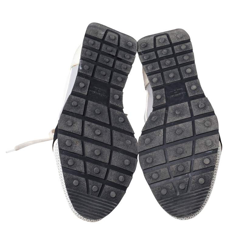 مملوكة مسبقًا Balenciaga Multicolor Leather And Suede Race Runner Sneakers Size 38