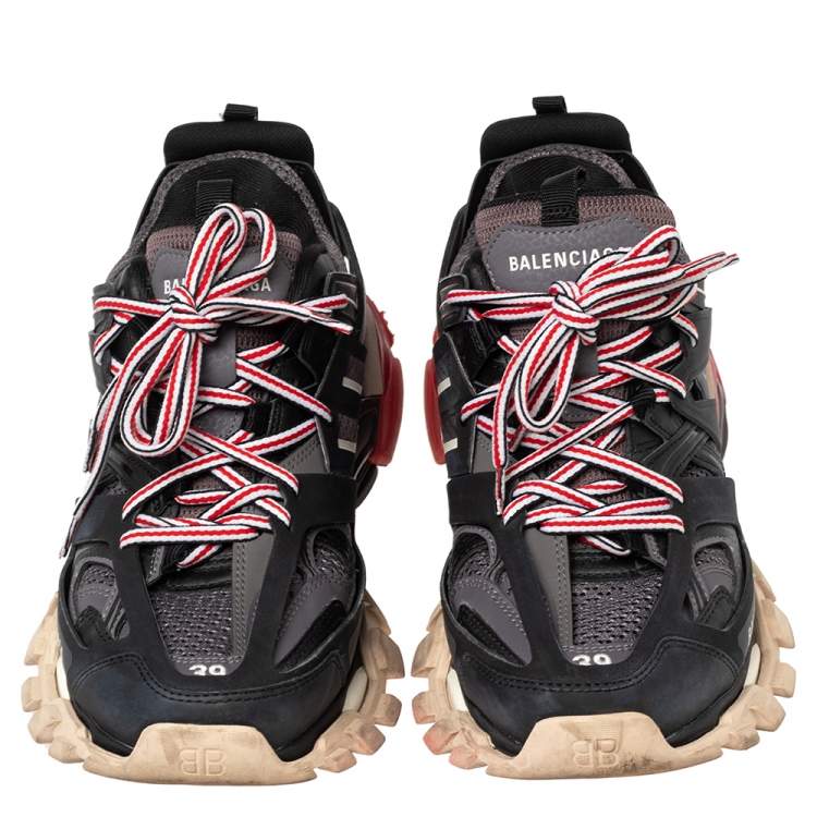 Pre Owned Balenciaga Multicolor Leather and Mesh Track Sneakers Size 39