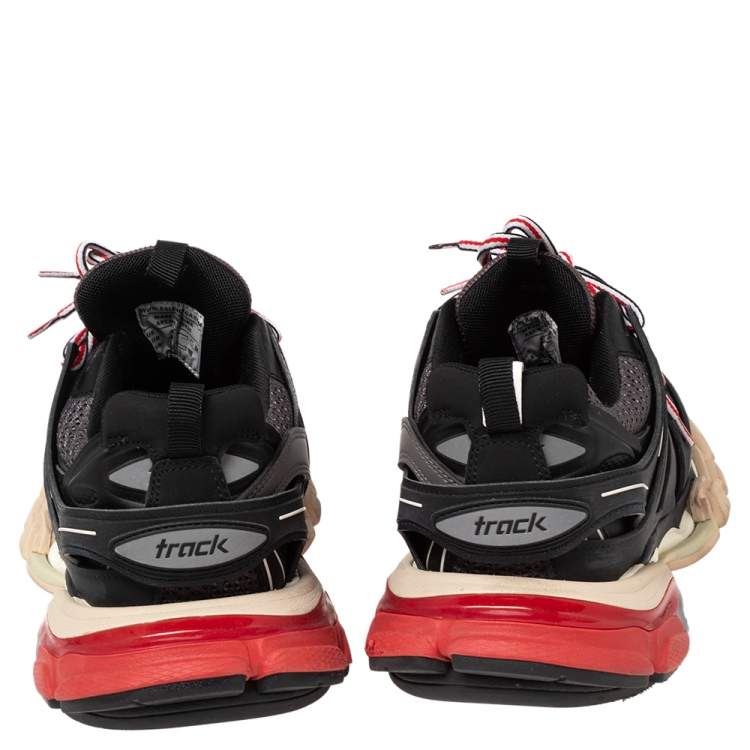Pre Owned Balenciaga Multicolor Leather and Mesh Track Sneakers Size 39