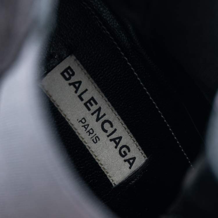 Pre Owned Balenciaga Black  Suede Pointed Toe Ankle Boots Size 36