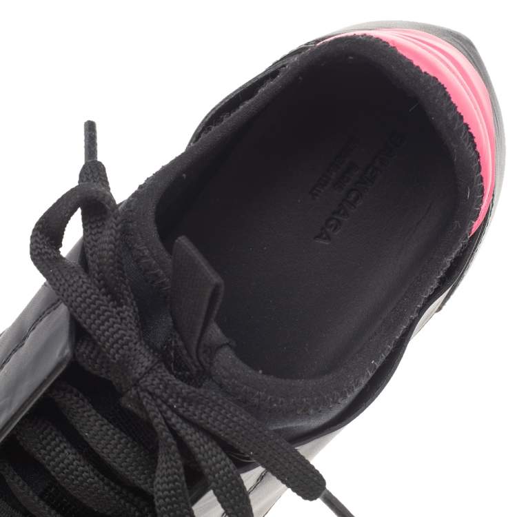 Pre Owned Balenciaga Multicolor Leather and Mesh Race Runner Sneakers Size 37