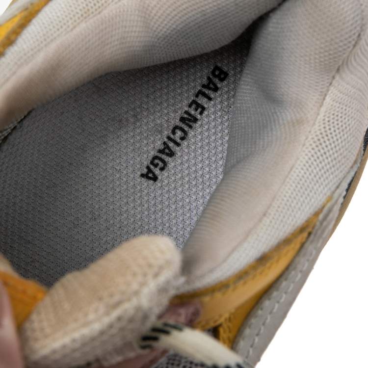 Pre Owned Balenciaga Multicolor Nubuck Leather And Mesh Triple S Sneakers Size 39
