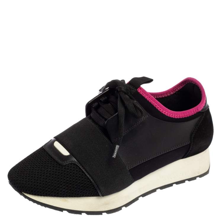 Balenciaga runners cheap black red