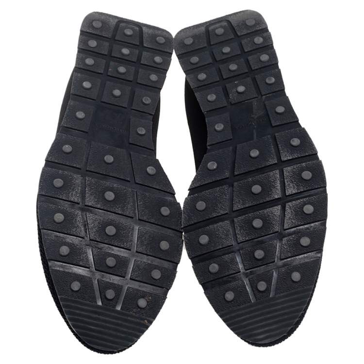 Pre Owned Balenciaga Black Stretch Band And Mesh Slip On Sneakers Size 41