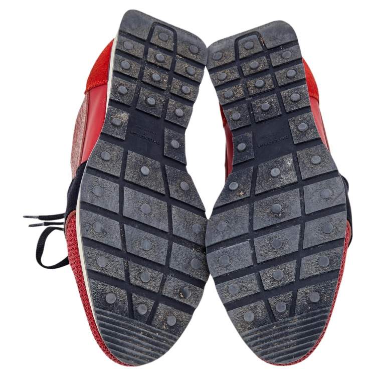 �مملوكة مسبقًا Balenciaga Multicolor Mesh And Leather Race Runner Sneakers Size 41