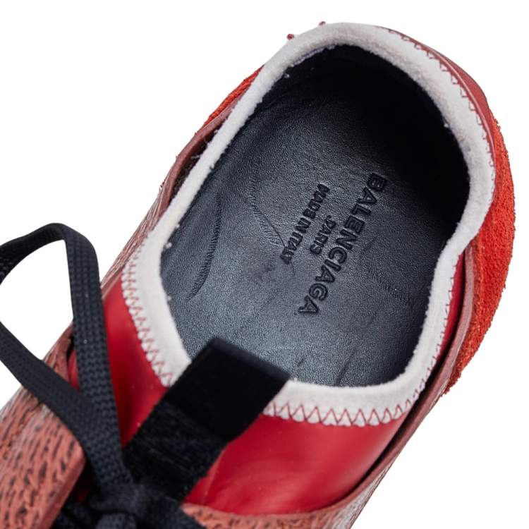 مملوكة مسبقًا Balenciaga Multicolor Mesh And Leather Race Runner Sneakers Size 41