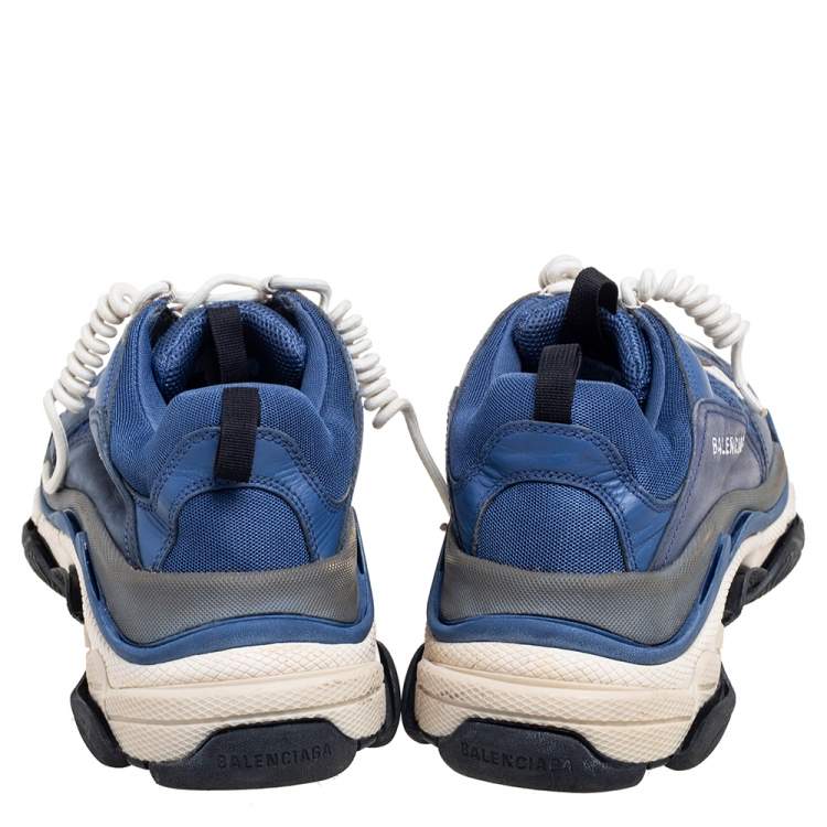 مملوكة مسبقًا Balenciaga Multicolor Leather And Mesh Triple S Sneakers Size 43
