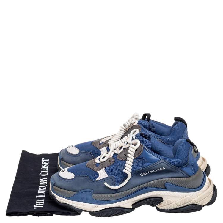 مملوكة مسبقًا Balenciaga Multicolor Leather And Mesh Triple S Sneakers Size 43