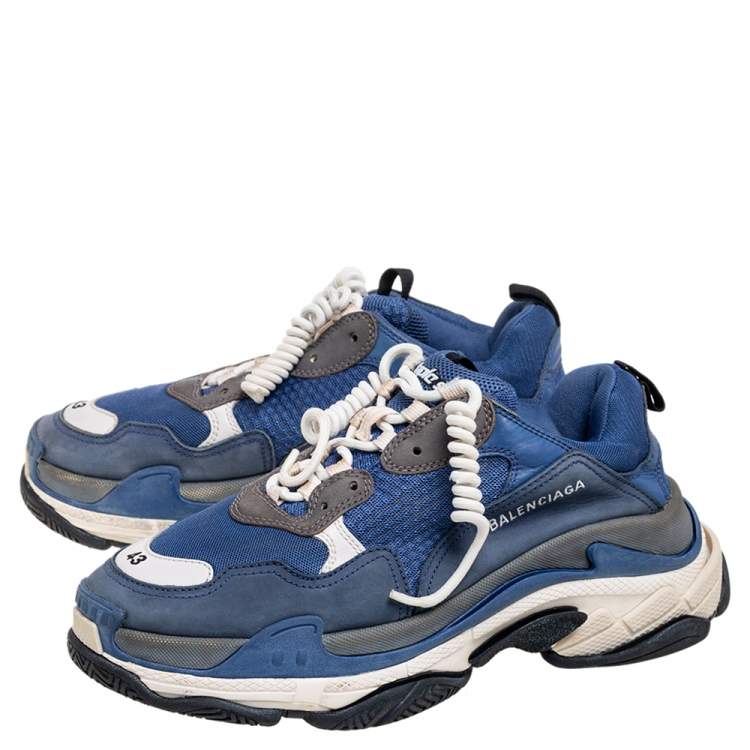 مملوكة مسبقًا Balenciaga Multicolor Leather And Mesh Triple S Sneakers Size 43