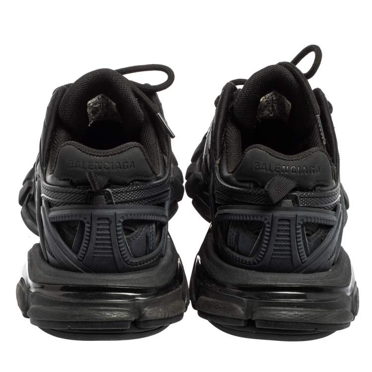 Pre Owned Balenciaga Black Rubber And Mesh Track 2 Sneakers Size 39