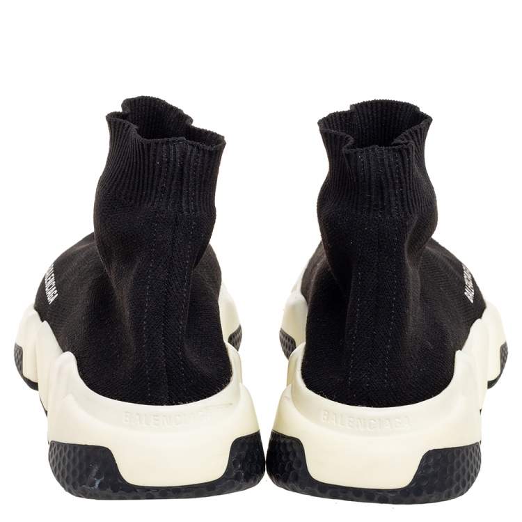 مملوكة مسبقًا Balenciaga Black Knit Fabric Speed Trainer Sneakers Size 36