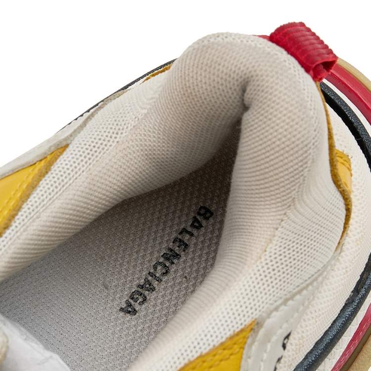 Pre Owned Balenciaga Multicolor Leather and Mesh Triple S Sneakers Size 36