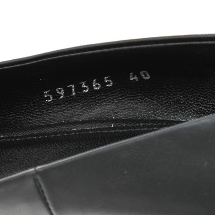 مملوكة مسبقًا Balenciaga Black Leather Fringe Knife Pointed Toe Pumps Size 40