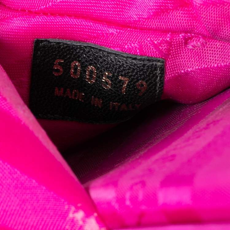 Pre Owned Balenciaga Pink Jacquard Hotel Flat Slides Size 39
