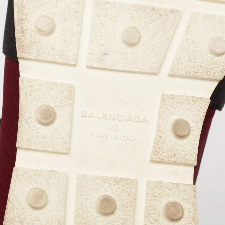 Pre Owned Balenciaga Multicolor Suede And Mesh Race Runner Low-Top Sneakers Size 41