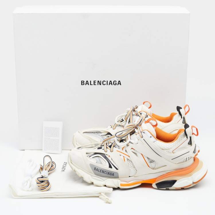 Pre Owned Balenciaga Multicolor Leather And Mesh Tess S Gomma Track Sneakers Size 41