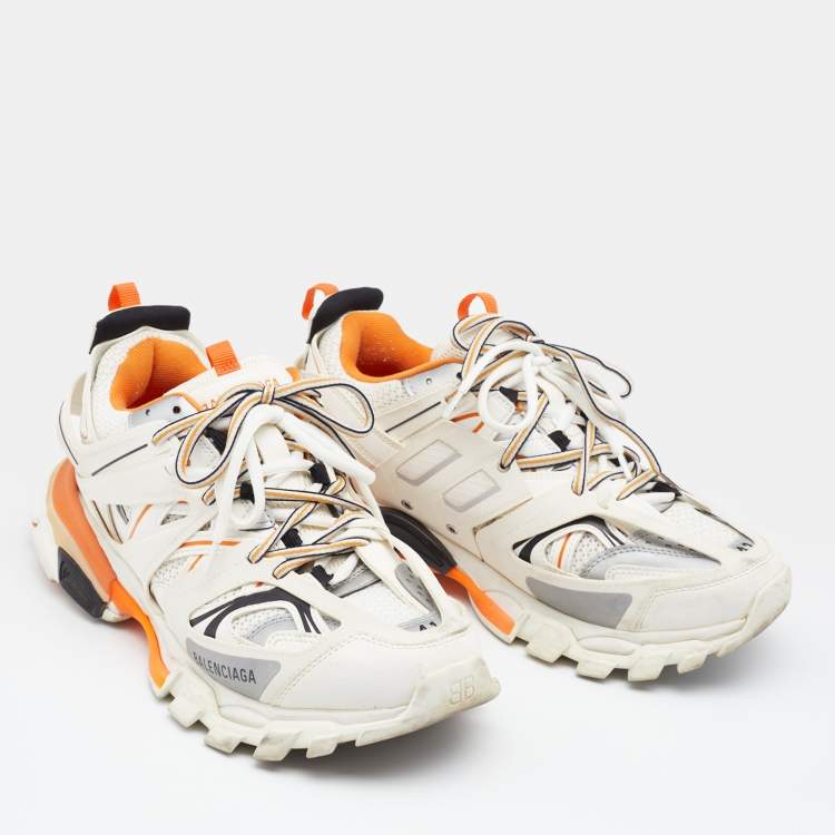 Pre Owned Balenciaga Multicolor Leather And Mesh Tess S Gomma Track Sneakers Size 41