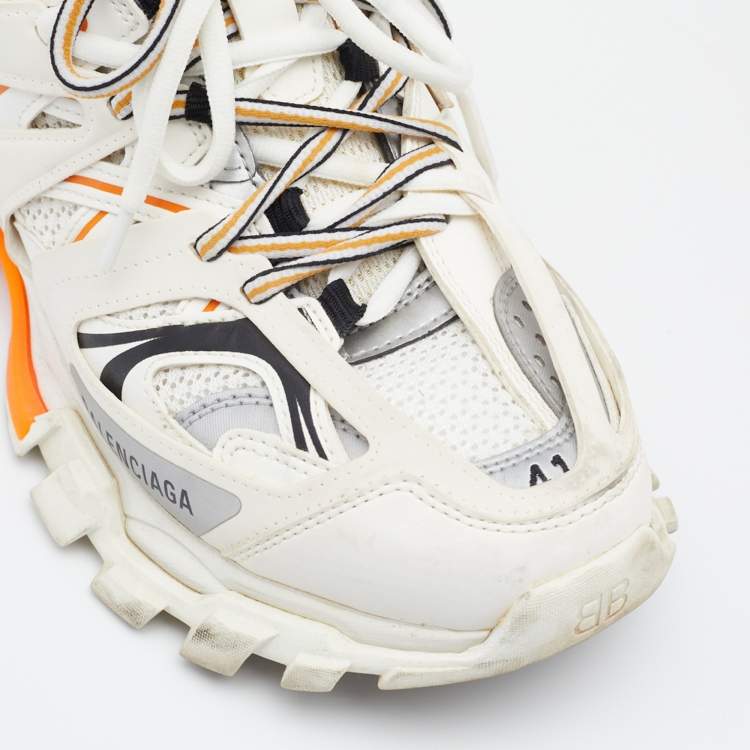 Pre Owned Balenciaga Multicolor Leather And Mesh Tess S Gomma Track Sneakers Size 41