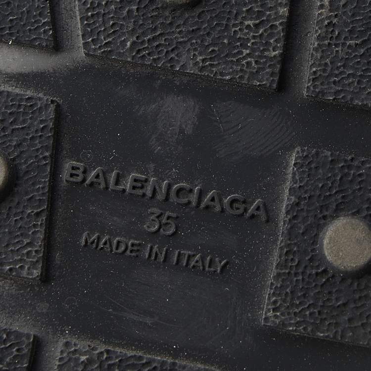 Pre Owned Balenciaga Silver/Grey Leather And Mesh Race Runner Low Top Sneakers Size 35