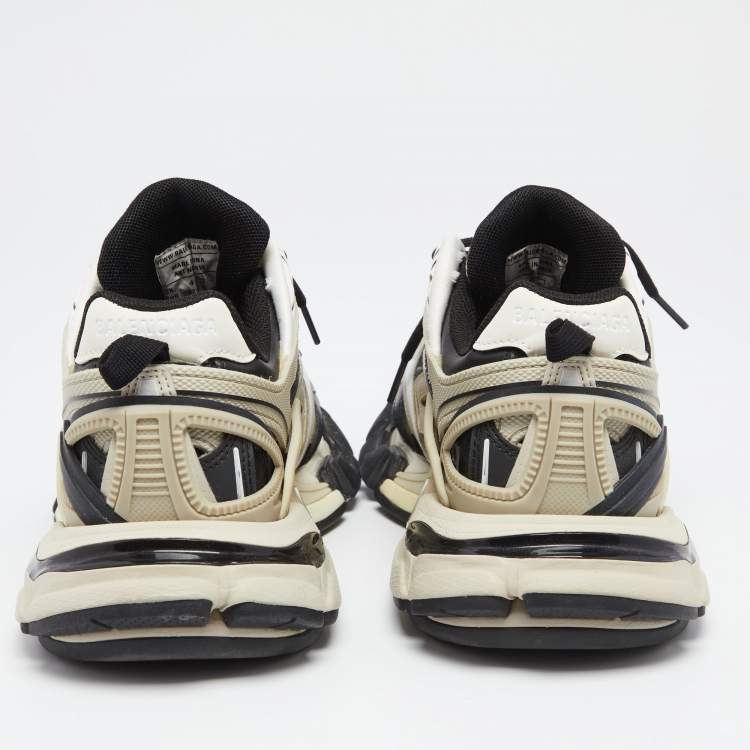 Pre Owned Balenciaga Multicolor Leather and Mesh Track 2 Open Sneakers Size 37