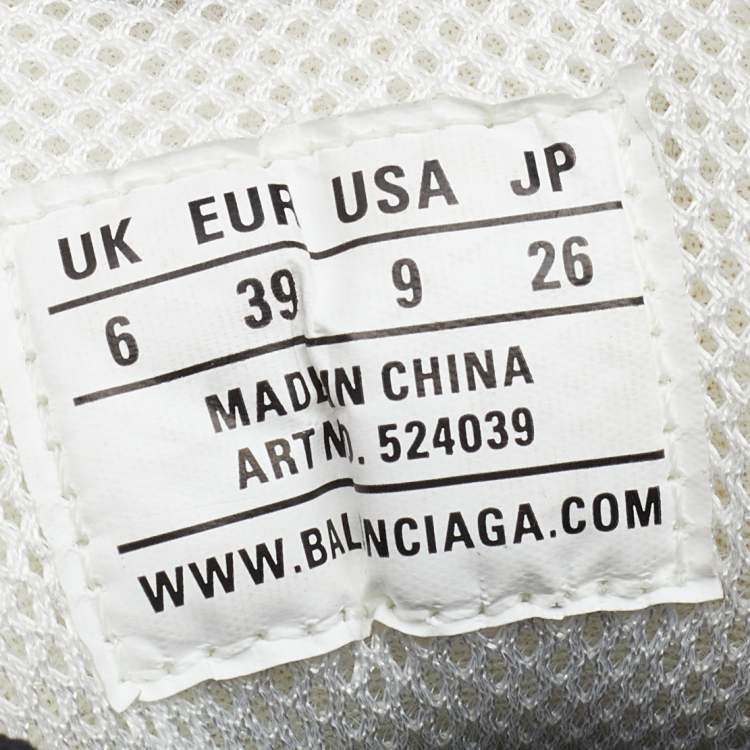 Pre Owned Balenciaga Multicolor Leather And Mesh Triple S Sneakers Size 39