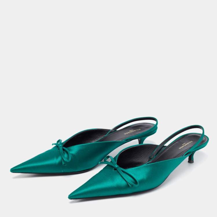 Balenciaga knife clearance mules green