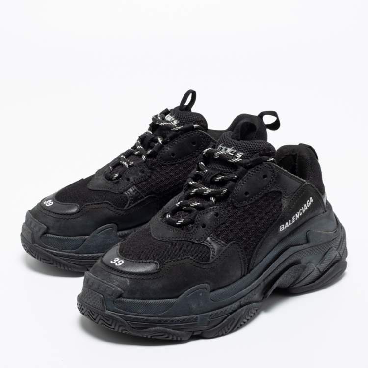 Louis-Vuitton Leather Men's Shoes Black Size10