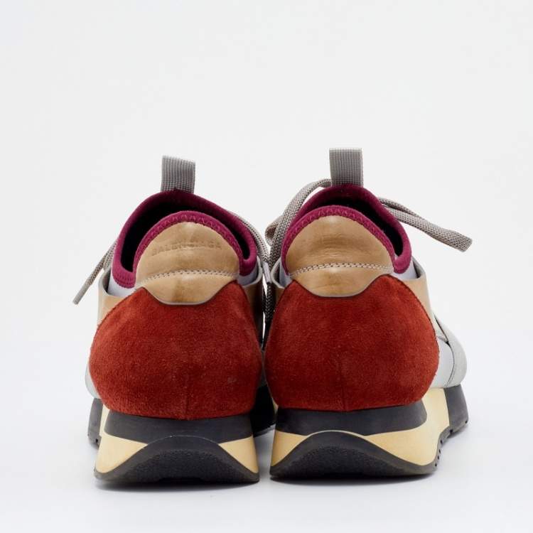 مملوكة مسبقًا Balenciaga Multicolor Leather and Mesh Race Runner Sneakers Size 39