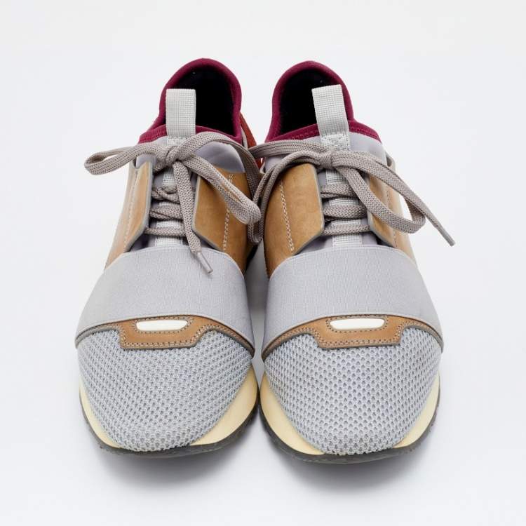 مملوكة مسبقًا Balenciaga Multicolor Leather and Mesh Race Runner Sneakers Size 39
