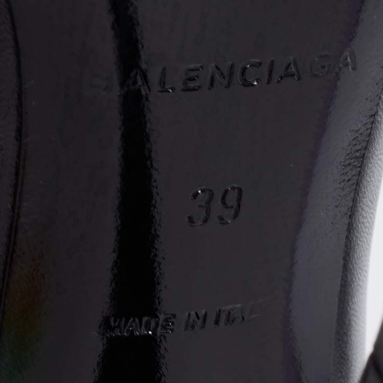 Pre Owned Balenciaga Black Leather Knife Pumps Size 39