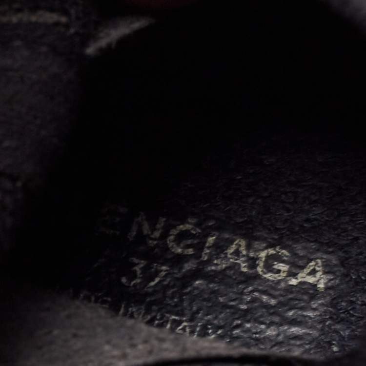 Pre Owned Balenciaga Black Knit Fabric Speed Trainer Sneakers Size 37