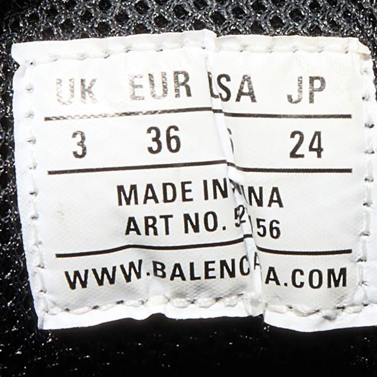 Pre Owned Balenciaga Multicolor Leather and Mesh Triple S Sneakers Size 36
