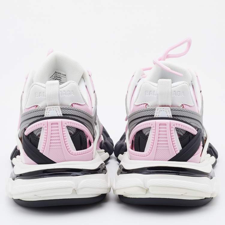 Pre Owned Balenciaga Multicolor Leather and Mesh Track Sneakers Size 38