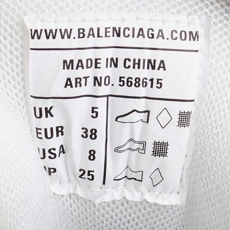 Pre Owned Balenciaga Multicolor Leather and Mesh Track Sneakers Size 38