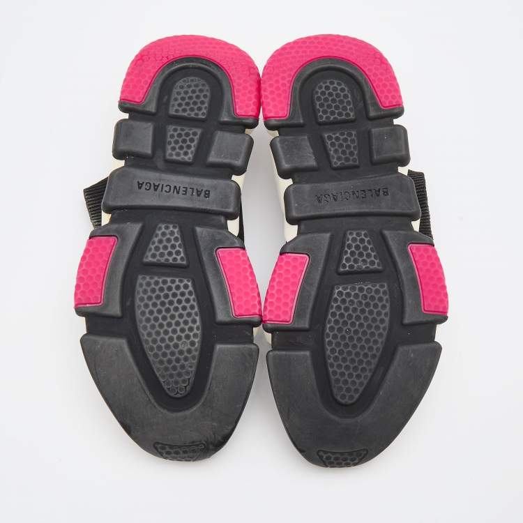 مملوكة مسبقًا Balenciaga Black Knit Fabric Speed 2.0 Slip On Sneakers Size 38