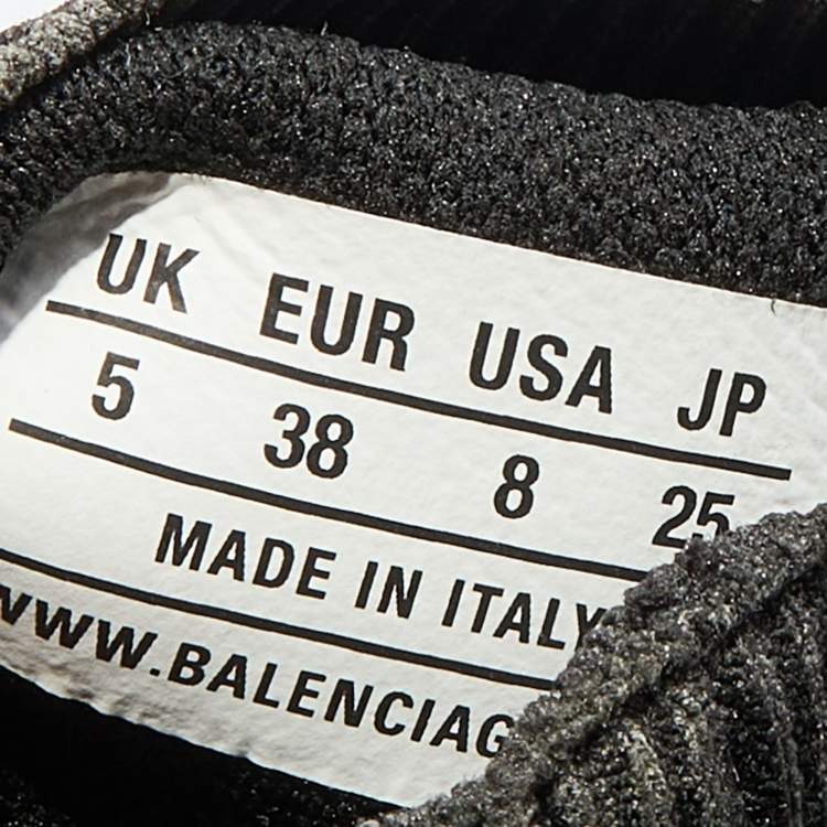 مملوكة مسبقًا Balenciaga Black Knit Fabric Speed 2.0 Slip On Sneakers Size 38