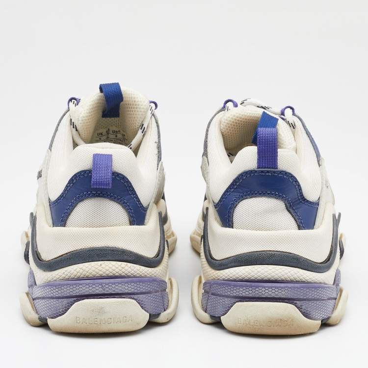 Pre Owned Balenciaga Multicolour Leather and Mesh Triple S Sneakers Size 38