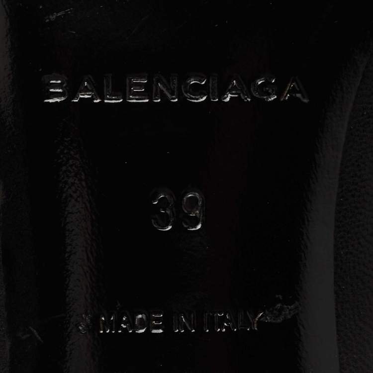 Pre Owned Balenciaga Black Leather Knife Pumps Size 39