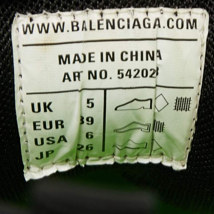Pre Owned Balenciaga Multicolor Leather and Mesh Track Sneakers Size 39