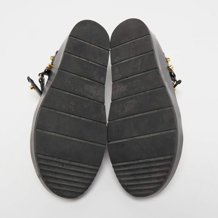 مملوكة مسبقًا Balenciaga Black Leather Arena Platform Sandals Size 41