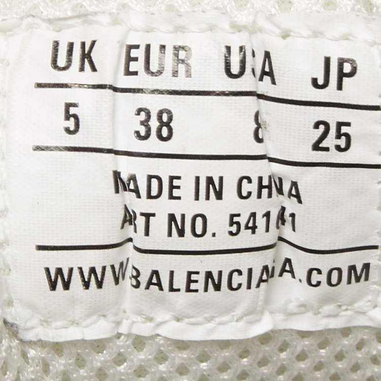 Pre Owned Balenciaga Multicolor Leather and Fabric Triple S Sneakers Size 38