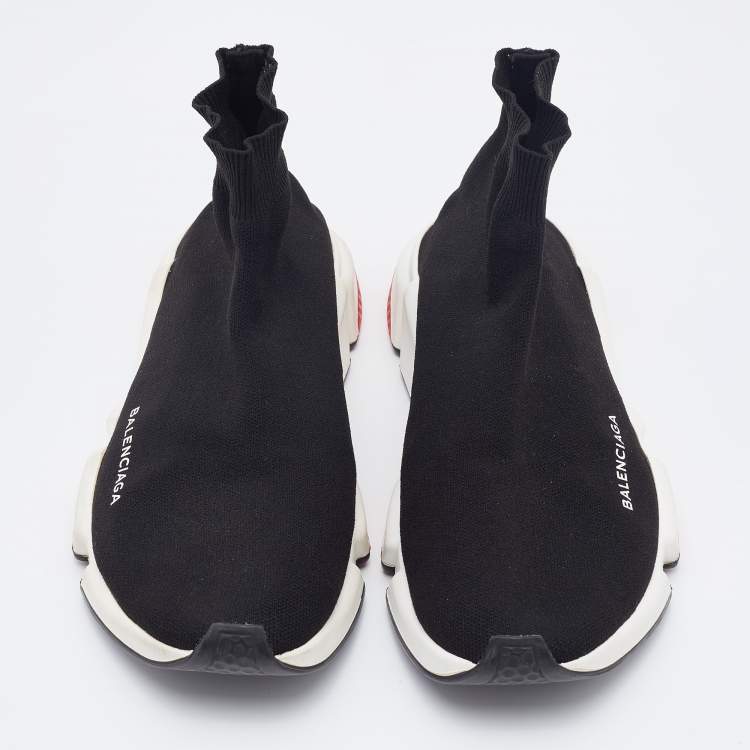 مملوكة مسبقًا Balenciaga Black Knit Fabric Speed 2.0 Slip On Sneakers Size 41