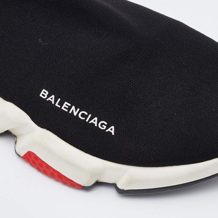 مملوكة مسبقًا Balenciaga Black Knit Fabric Speed 2.0 Slip On Sneakers Size 41