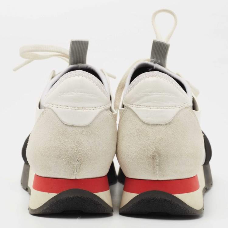 Pre Owned Balenciaga Multicolor Leather and Mesh Race Runner Sneakers Size 36