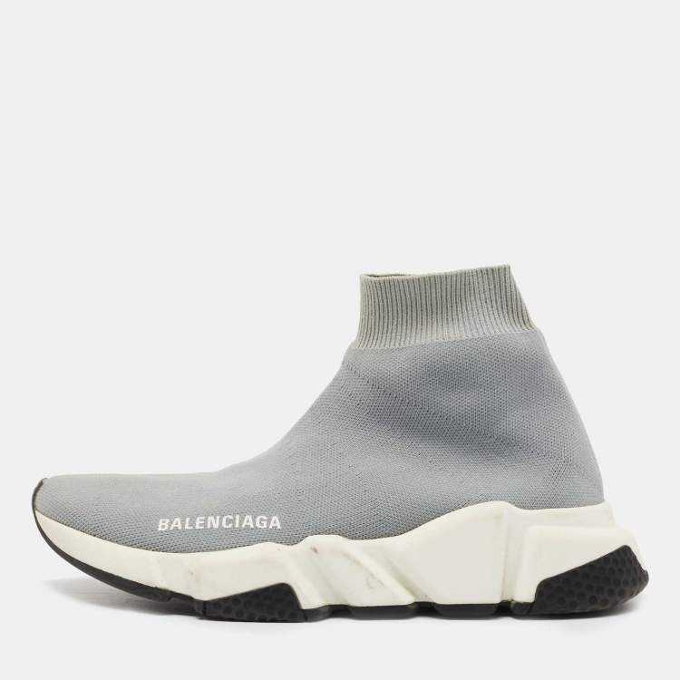 vindue Indføre velstand Balenciaga Grey Knit Fabric Speed Trainer Sneakers Size 36 Balenciaga | TLC